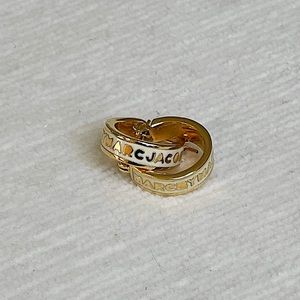 Marc Jacobs enamel logo hoop earrings